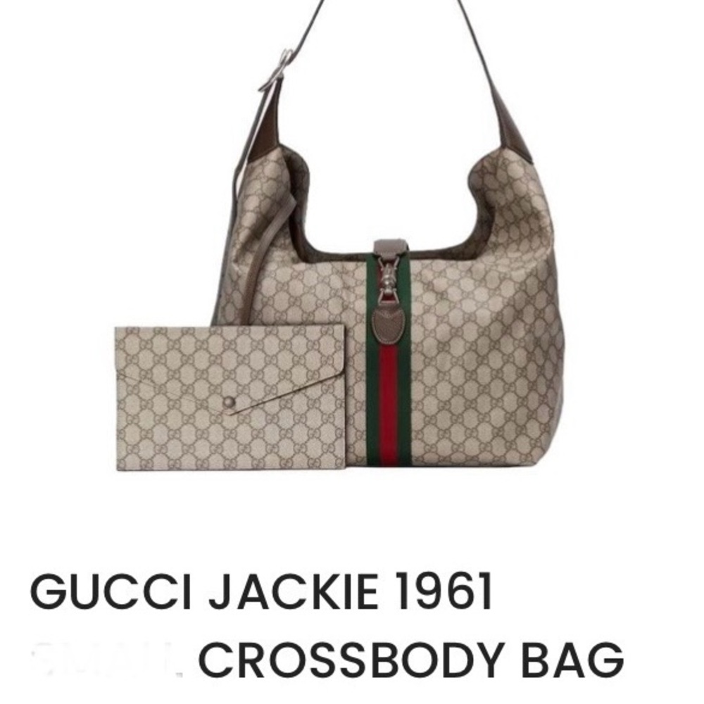 Gucci Cream and Brown Crossbody Bag with Dust Bag